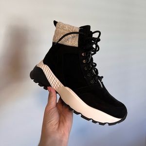 Kensie Black High Top Platform Sneaker